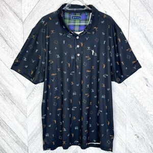 William Murray Golf Performance Polo Shirt Tito's Vodka Texas Black Mens Size XL